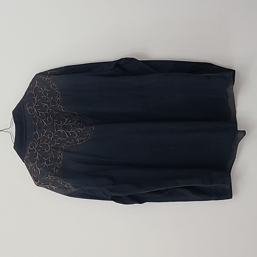 Panhandle Slim Black Casual Button Down Shirt - Picture 3 of 4